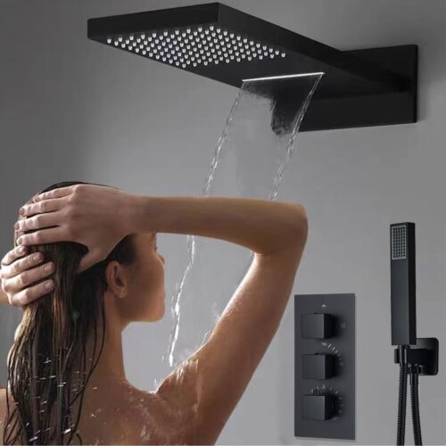 Schwarz regendusche unterputz - schwarz,